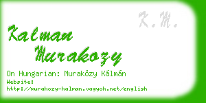 kalman murakozy business card