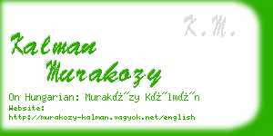 kalman murakozy business card